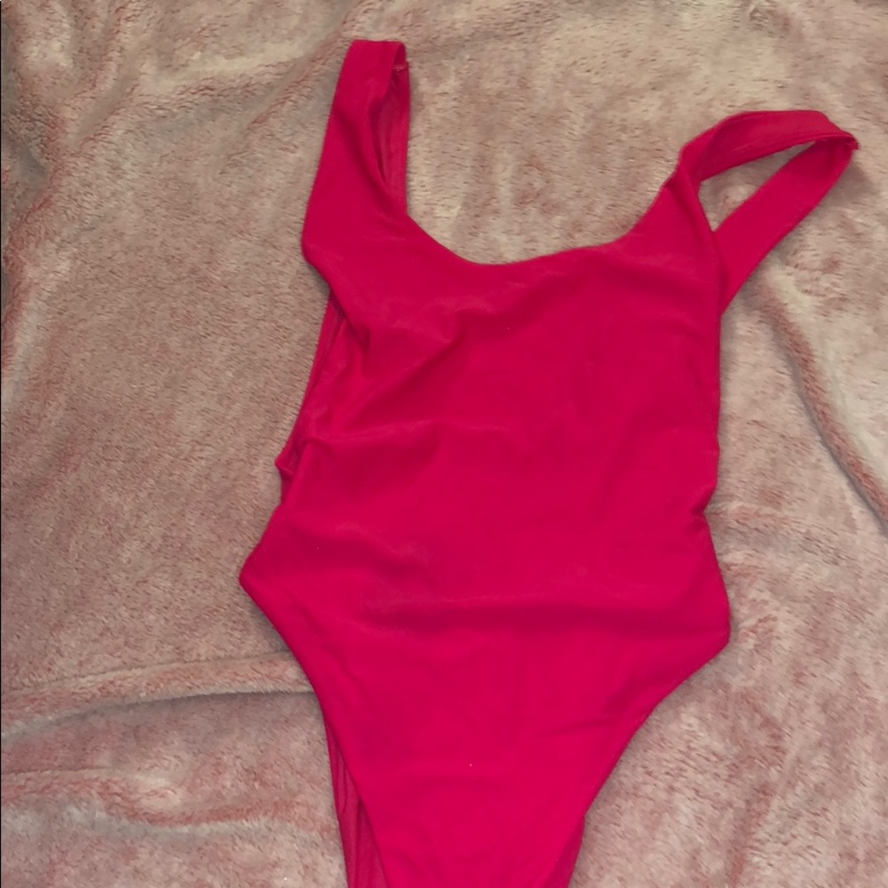 Neon pink aerie one piece